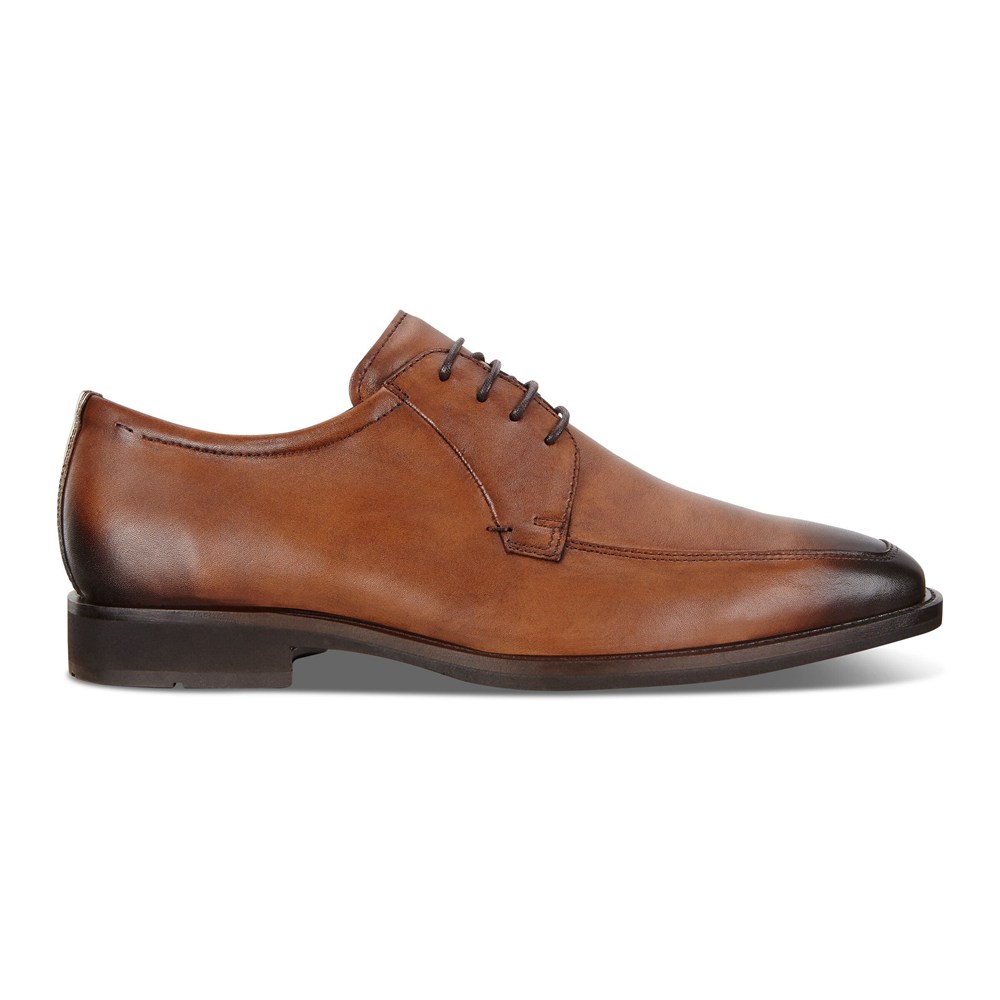 ECCO Mens Dress Shoes Brown - Calcan - WYH-907365